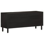 vidaXL Meuble TV noir 105x33x46 cm bois massif de manguier