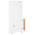 vidaXL Buffet haut Blanc 69 5x34x180 cm Bois d'ingénierie