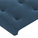 vidaXL Tête de lit à LED Bleu foncé 163x16x78/88 cm Velours