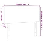 vidaXL Tête de lit à LED Taupe 100x5x78/88 cm Tissu