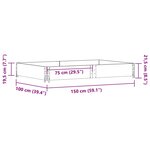 vidaXL Jardinière gris 150x100 cm bois de pin massif