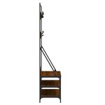 vidaXL Porte-vêtements et rangement des chaussures chêne marron