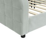 vidaXL Lit de repos sans matelas gris clair 90x200 cm velours