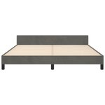 vidaXL Cadre de lit sans matelas gris foncé velours