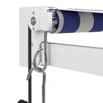 vidaXL Auvent rétractable automatique bleu et blanc 3x2 5 m