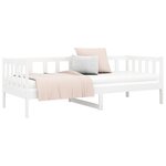 vidaXL Lit de jour sans matelas blanc 80x200 cm bois de pin massif