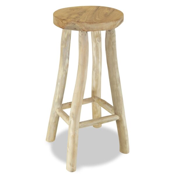 vidaXL Tabouret de bar Bois de teck massif