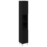 vidaXL Set de meubles de salle de bain en chêne noir - 3 pièces en bois d'ingénierie