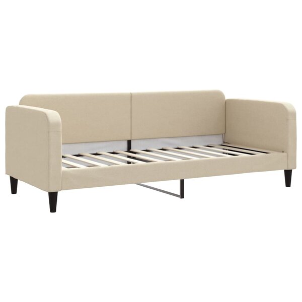 vidaXL Lit de repos sans matelas crème 80x200 cm tissu