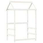 vidaXL Cadre de lit avec toit blanc 90x190 cm bois massif de pin