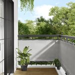 vidaXL Écran de balcon gris clair 75x700 cm 100  polyester oxford