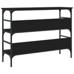 vidaXL Table console noir 100x32x75 cm bois d'ingénierie
