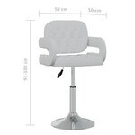 vidaXL Chaises pivotantes à manger lot de 2 blanc similicuir