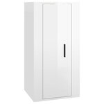 vidaXL Ensemble de meubles TV 3 Pièces Blanc brillant Bois d'ingénierie