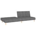 vidaXL Canapé-lit à 2 places gris clair tissu