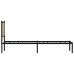 vidaXL Cadre de lit en métal sans matelas chêne sonoma 75x190 cm