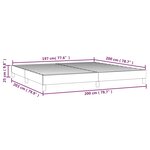 vidaXL Cadre de lit sans matelas gris clair 200x200 cm tissu