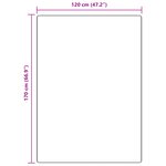 Tapis Shaggy vidaXL avec support en latex Marron 120x170 cm