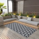 vidaXL Tapis d'extérieur Noir 120x180 cm PP