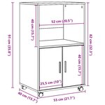vidaXL Armoire à roulettes chêne sonoma 55x40x91 cm bois d'ingénierie