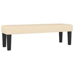 vidaXL Sommier à lattes de lit avec matelas Crème 160x200 cm Tissu