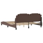 vidaXL Cadre de lit avec LED sans matelas marron 180x200 cm