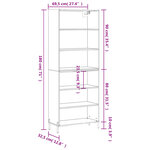 vidaXL Buffet sonoma gris 69 5x32 5x180 cm bois d'ingénierie