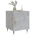 vidaXL Tables de chevet 2 Pièces gris béton 40x40x50 cm bois d’ingénierie