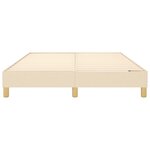 vidaXL Cadre de lit sans matelas crème 140x190 cm tissu