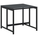 vidaXL Ensemble à manger de jardin 9 Pièces noir textilène