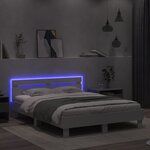 vidaXL Cadre de lit avec LED sans matelas blanc 150x200 cm