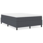 vidaXL Lit Box Spring Gris Foncé 140x200 cm Tissu Corde