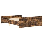 vidaXL Cadre de lit sans matelas chêne fumé 120x200 cm