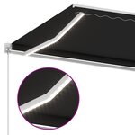 vidaXL Auvent manuel rétractable avec LED 400x350 cm Anthracite