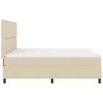 vidaXL Lit à ressort avec matelas & LED Crème 180x200 cm Tissu
