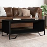 vidaXL Table basse noir 100x51x40 cm bois d'ingénierie