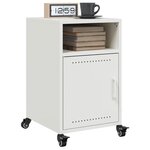 vidaXL Tables de chevet 2 Pièces blanc 36x39x59 cm acier