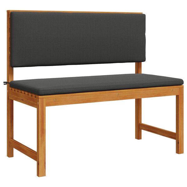 Banc de jardin vidaXL avec coussins 100x50x91 cm en bois d'acacia