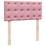 vidaXL Sommier à lattes de lit avec matelas Rose 100x200 cm Velours