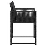 vidaXL Chaises de jardin lot de 4 avec coussins noir résine tressée