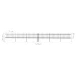 vidaXL Clôture de jardin avec dessus en lance Acier 10 2x0 8 m Noir