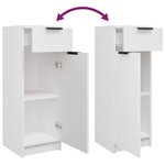 vidaXL Armoire de salle de bain blanc 32x34x90 cm bois d'ingénierie