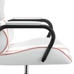 vidaXL Chaise de jeu Blanc et rose Similicuir