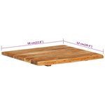 vidaXL Dessus de meuble-lavabo de salle de bain Acacia 58x52x2 5 cm