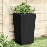 vidaXL Jardinières 4 Pièces noir 32 5x32 5x57 cm polypropylène