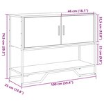 vidaXL Table console chêne sonoma 100x35x74 5 cm bois d'ingénierie