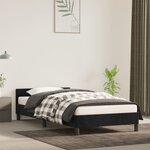 vidaXL Cadre de lit avec tête de lit Noir 90x190 cm Velours