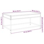 vidaXL Table basse avec LED Infinity chêne marron 90x50x41 cm