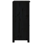 vidaXL Buffet Noir 40x35x80 cm Bois massif de pin