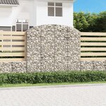 vidaXL Panier de gabions arqué 200x30x180/200 cm Fer galvanisé